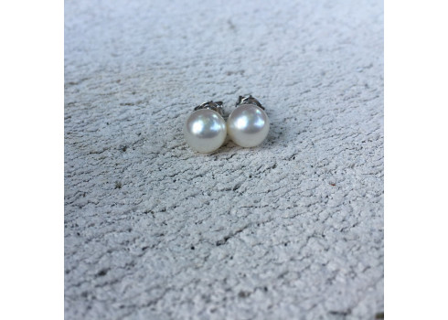 Pearl Akoya Studs 18ct White Gold - (Made to Order)